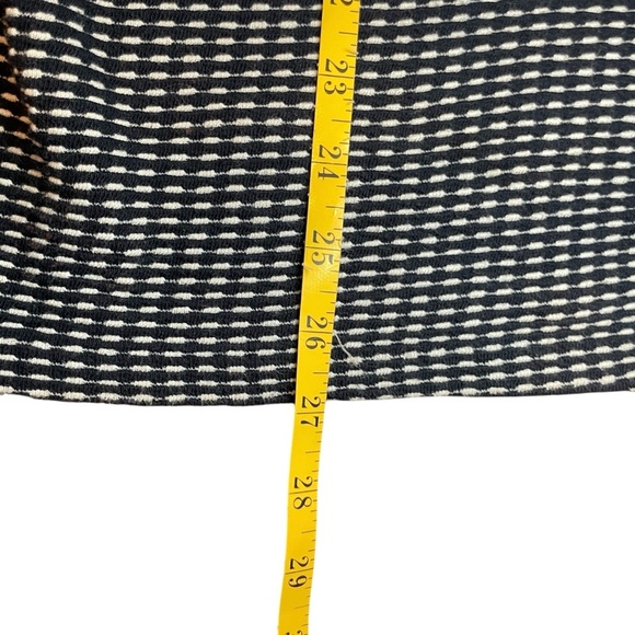 Talbots Plus Navy White Plaid Knit Tunic Top 3X Tie Front‎ Casual Nautical Beach - Picture 9 of 9